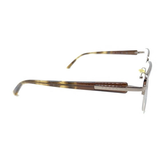 Prada VPR 51M 1BI-1O1 Bronze Brown Half Rim Eyeglasses Frames 54-17 135 Italy - Picture 4 of 12